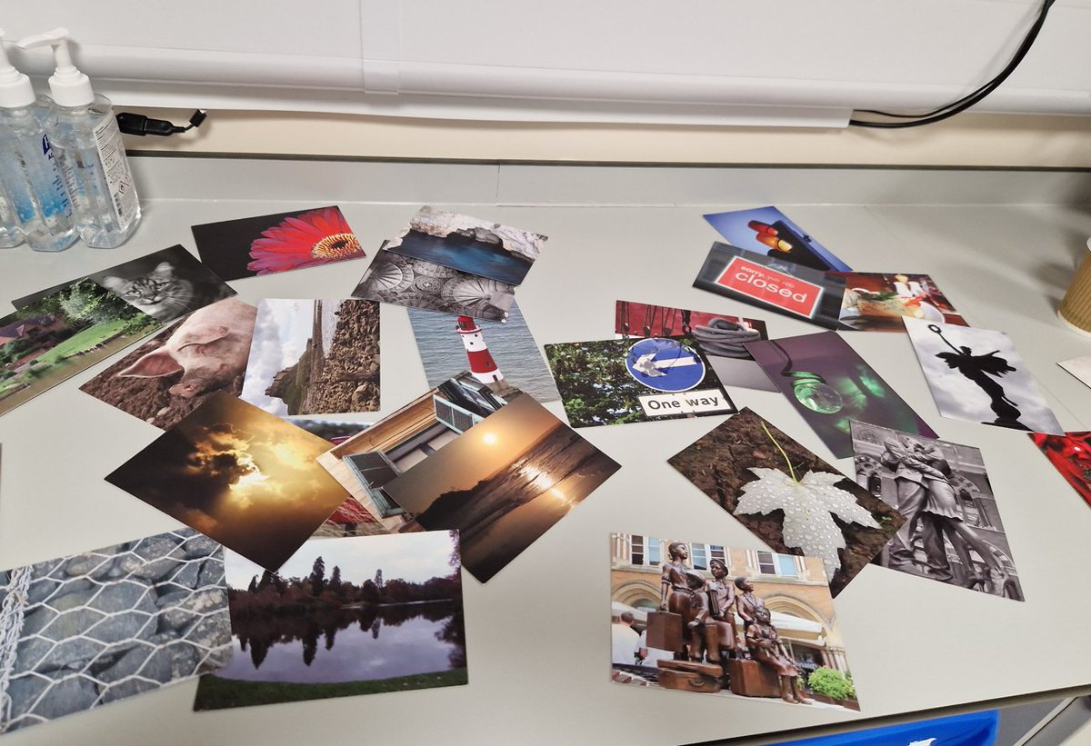 Using the brilliant <a href="/evokecards/">EVOKE Cards 💙</a> today for a group RCS session with some fantastic <a href="/UHSussex/">University Hospitals Sussex</a> #preceptees and amazing aspirant #PNA <a href="/gemmalyon4/">gemma lyon</a> Themes included maintaining a healthy work-life balance, self-care while at work, and my favourite: shopping!