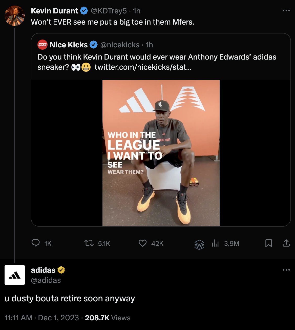 Kevin durant sale adidas