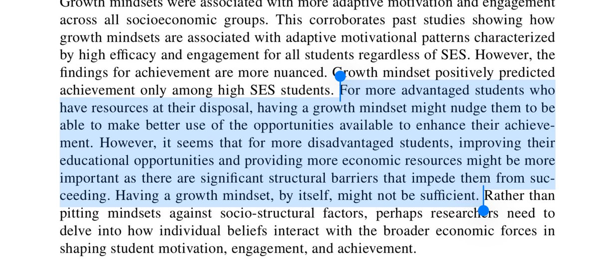Growth mindset predicts achievement only among rich students impulsodocente.com/wp-content/upl…