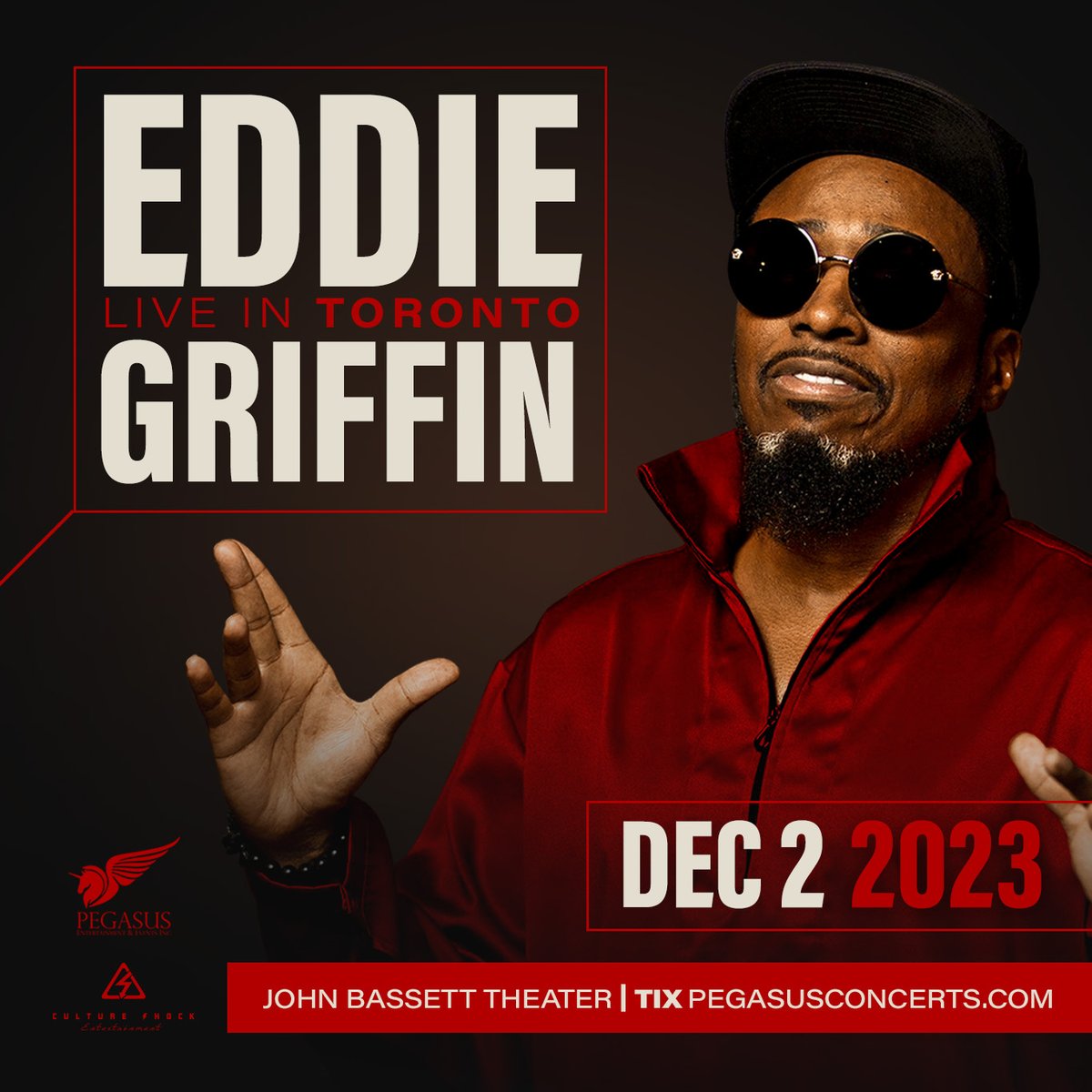 I'm excited for comedy legend @EddieGriffin's show in Toronto tomorrow night! Looks like its gonna be a packed house. @PegasusConcerts