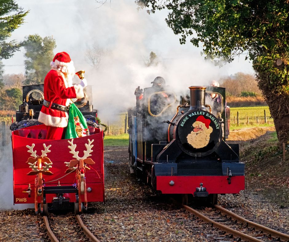 Tomorrow we start our Festive Express Trains. It's not too late to treat the kids to a Santa experience this weekend. We still have some spaces on the 12:00 train on Saturday and 10:00, 12:00 and 14:00 trains on Sunday. Pre-booking booking essential. burevalley.vticket.co.uk/product.php/43…