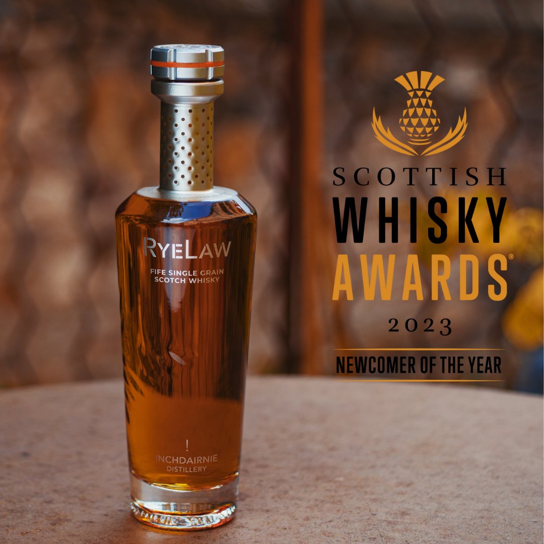 The team couldn't be happier! Thank you to the <a href="/whisky_awards/">Scottish Whisky Awards</a> and the wonderful judging committee for selecting RyeLaw as Newcomer of the Year.

#InchDairnieDistillery #RyeLaw #RyeReImagined #whiskyawards