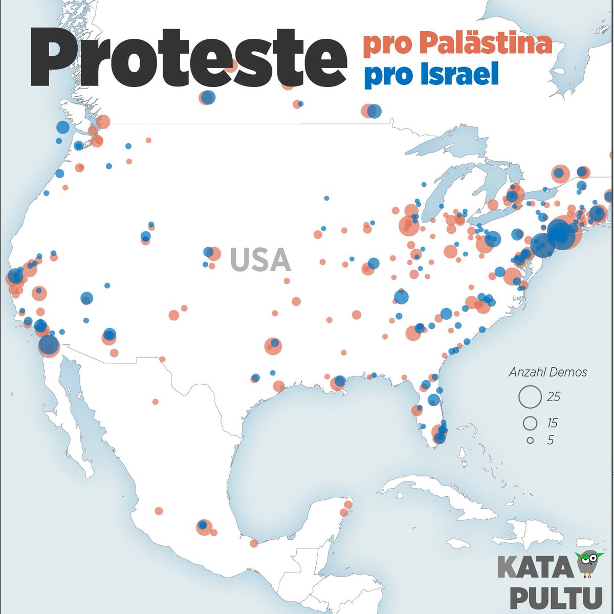 Proteste in USA gegen Krieg in Israel
•
So sieht es in den USA aus. An der Ostküste scheint die Unterstützung für Israel etwas größer zu sein, es gibt aber dort auch insgesamt mehr Proteste als im Westen des Landes.
•
katapultu-magazin.de/artikel/protes…