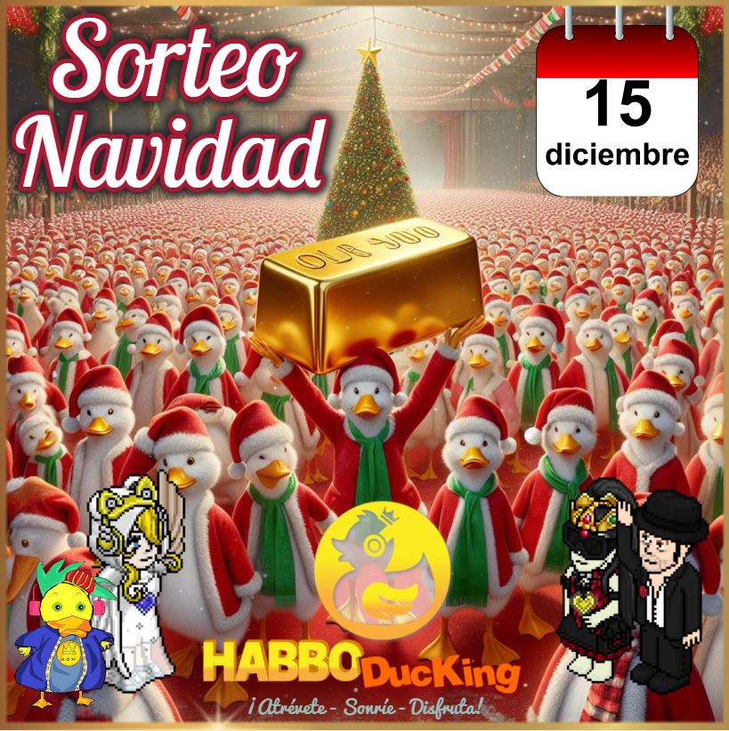 SORTEO  ACTIVO  
                  ———🎁——— 
 ⚡️Fecha límite: 15 DIC
⚡️REQUISITOS: 
    1.dar RT y ❤️ 
    2. Etiquetar a 4 amigos
    3. Seguir a:
<a href="/HabboDuc/">🌟💗@HabboDuc💗🌟</a>
<a href="/Aviiraa/">!!!Nefertiti!!!</a>  
<a href="/Navajerohabbo/">Navajero</a> 
<a href="/SilverG03566369/">Silvercito</a> 

ATENCIÓN: por que habrá un sorteo TODOS los meses 
SUERTE 🤞
