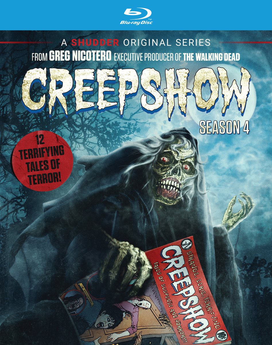 *GIVEAWAY* Shudder's CREEPSHOW SEASON 4 comes to Blu-ray on December 5 and we've got FIVE COPIES to giveaway. To enter, FOLLOW BD & RT THIS TWEET. US only. Good luck. You never know what will be on the next page...