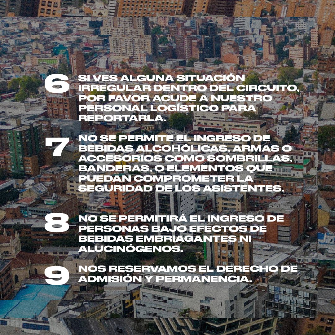 Hoy se abre el circuito del #FCHR2023. Pilas con estas recomendaciones para que se parchen el festival sin ningún contratiempo. ⭐️