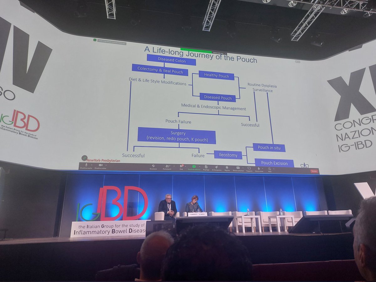 Incredible insights from Bo Shen's presentation on pouchitis at the IG IBD Congress, Italian Congress in IBD. As Director of the IBD Center at Columbia, he expertly delved into both mechanisms and therapies, deepening our understanding of this complex condition! 💊❤️ #Pouchitis