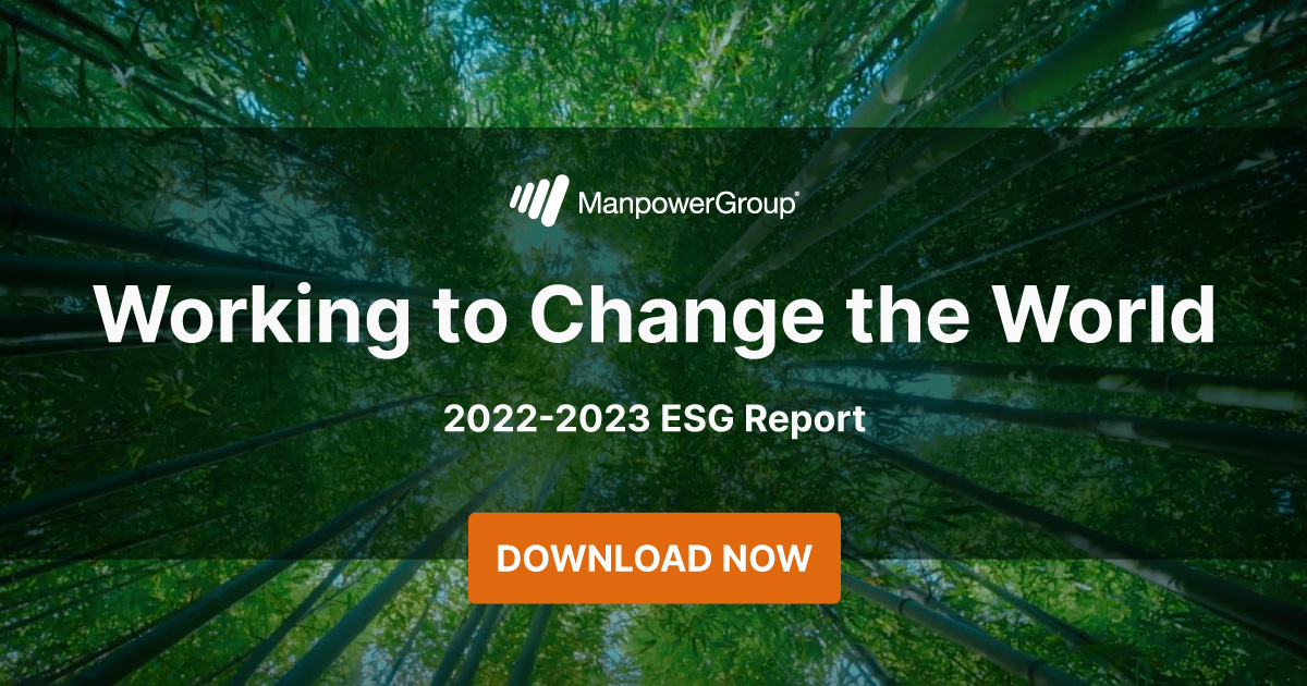 #ManpowerGroup's 2023 #ESG report is here! As a proud team member, I'm thrilled to share our commitment to positive change through #WorkingToChangeTheWorld
Check it out: ➡️ bit.ly/47AYdb8
