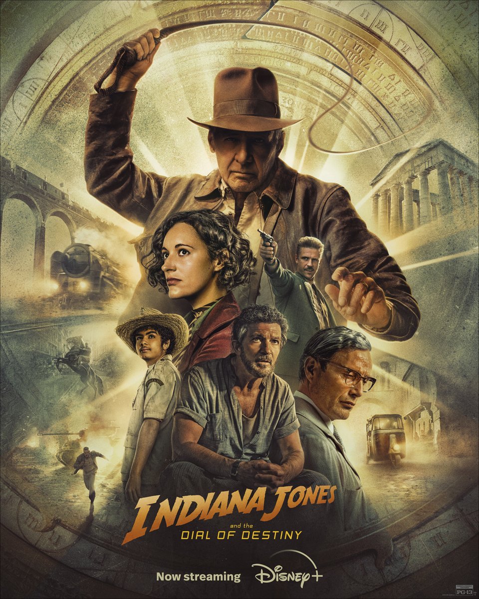 #IndianaJones and the Dial of Destiny is now streaming only on @DisneyPlus.