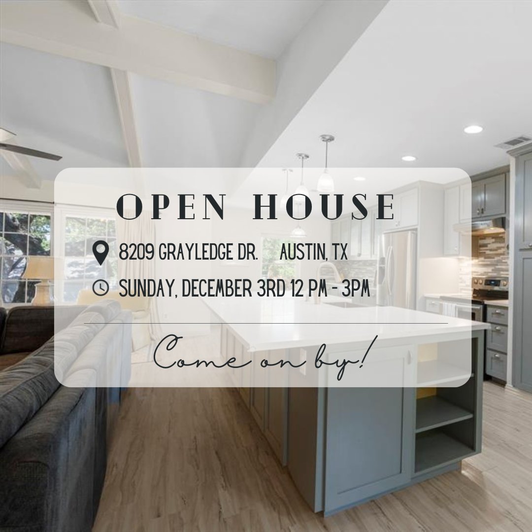 justincofield's tweet image. This weekend is looking beautiful. Come on by our open house and check out our listing!!
SUNDAY, DECEMBER 3rd 12-3

#openhousesunday #austinrealestate