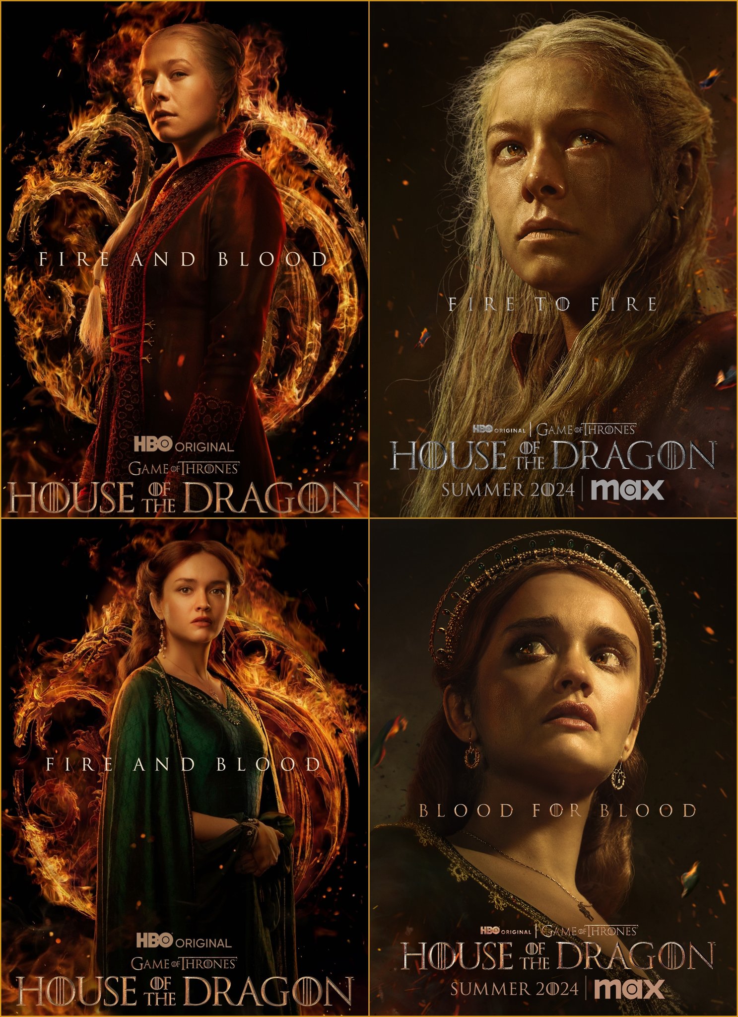 Tracklist on X: Primeiros pôsteres da 2º temporada de “House of the Dragon”,  que estreia em 2024 na HBO Max. 🔥  / X