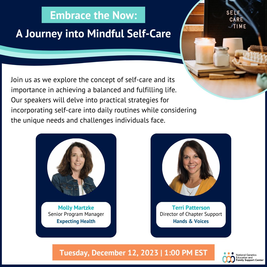 Let's prioritize #selfcare together! Tune in on Tuesday, December 12th at 1:00 PM EST as we share practical tips and strategies to help you nurture your well-being. Click here to register today: bit.ly/3Naq6ii
#SelfCareMatters #selfcareisntselfish