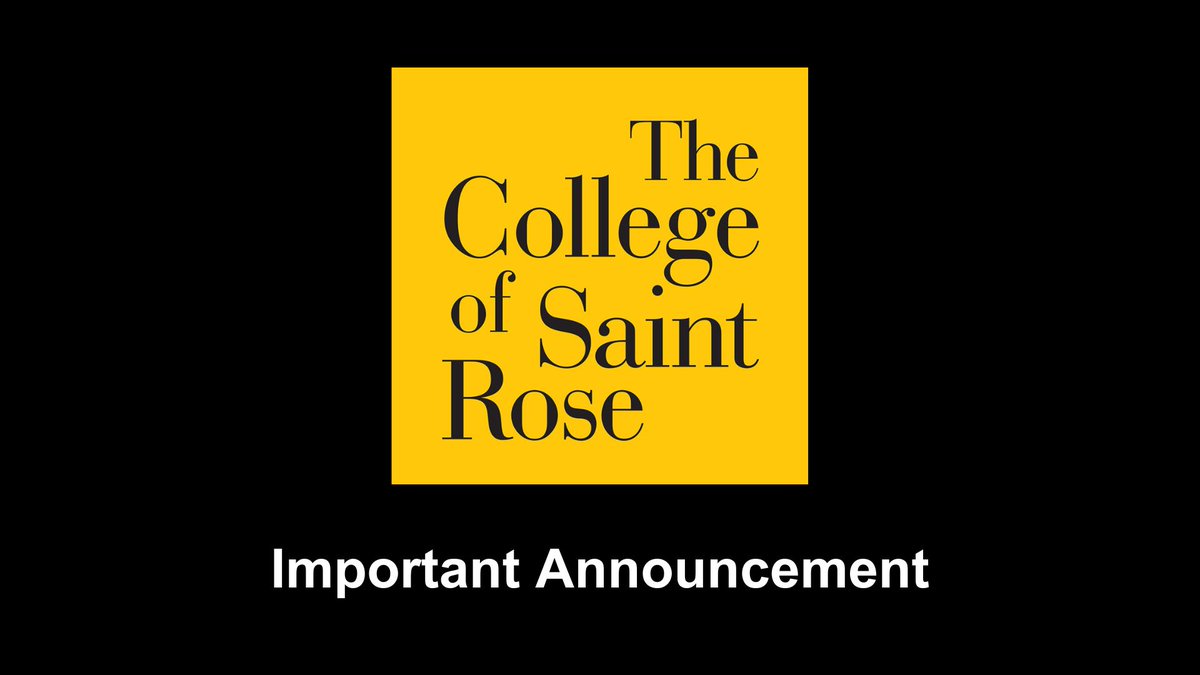 CollegeofStRose's tweet photo. Today, we shared the heartbreaking news that The College of Saint Rose will cease academic instruction at the end of the current academic year. (1/2)

https://t.co/bQEBZOGbcY https://t.co/d6fc5VhuP4
