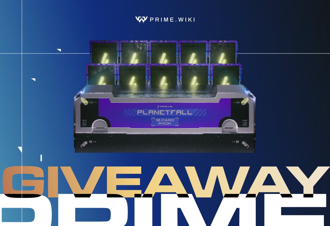 PrimeWiki's tweet image. To celebrate the upcoming Planetfall expansion from @ParallelTCG we will be hosting several giveaways!

First, we will be giving away a Player Pack that consists of 10 cards that can earn you $PRIME in-game.

Take part in the pack opening launch on December 13th!

 How to enter:…