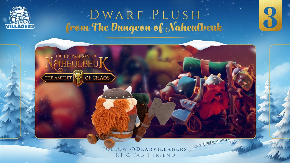 🤬 Dwarf: Where's the light?! Why is it so dark in here?! Oops, someone's not happy to be behind the 3rd door. Try to win the Dwarf Plush from the Dungeon of @Naheulbeuk_Jeu ✅ Follow us 🔁 RT this post 👋 Tag a friend #AdventCalendar #Naheulbeuk