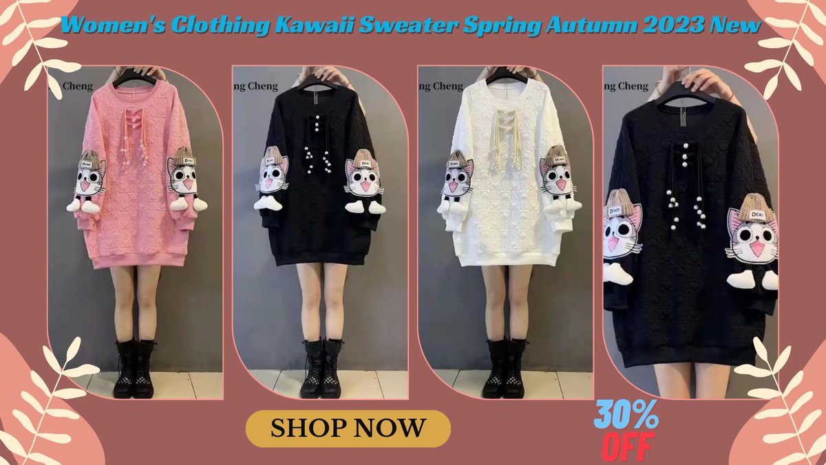 mdrobeul765's tweet photo. 30%OFF📷📷

Women's Clothing Kawaii Sweater Spring Autumn 2023 New Free Shipping Plus Size Top Casual Girl Style Cartoon Cute Kitten

Visit the Website: https://t.co/D9PtNVPFak

#sweaters #sweaterdress #sweaternails #SweaterSeason #sweaterweather #WomenSweater https://t.co/0rJReyms1V