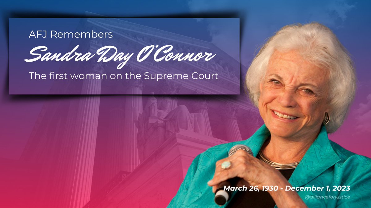 Our statement on the passing of Justice Sandra Day O'Connor: afj.org/article/afj-mo…
