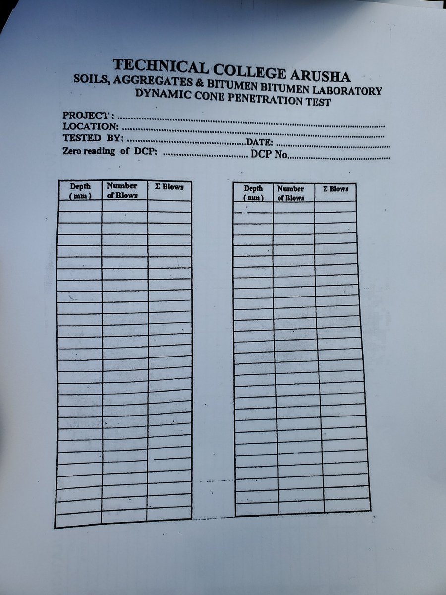 rich4_rapha5's tweet image. Dynamic cone penetration test at Arusha Technical College
#highway #highwayengineering #ATC #arushatechinicalcollege #TCA