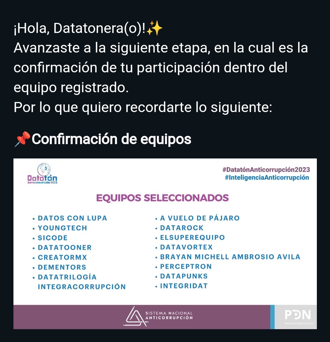 BritanyCaSarm's tweet photo. Vamos avanzando!!🥳 #DatatónAnticorrupción2023 preparándonos para la siguiente etapa 💪🏻 Equipo #IntegriDAT #Colima, seguimos aprendiendo juntos⚡@Julian_PreciadV @Mar28Olvera https://t.co/wko4Kct3QF