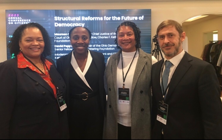 At the #NCoC2023 to deliberate on mapping a robust and transparent democratic ecosystem. Want to catch up on some of the sessions? Head over to YouTube: tinyurl.com/ych2tz6u.

W/<a href="/DeniceRoss46/">Denice W. Ross</a> , Jeff Coates, <a href="/Mel_Vette/">Melvette Hill</a> , @Jer’Rita Foreman &amp; <a href="/cameronhickey/">Cameron Hickey</a>