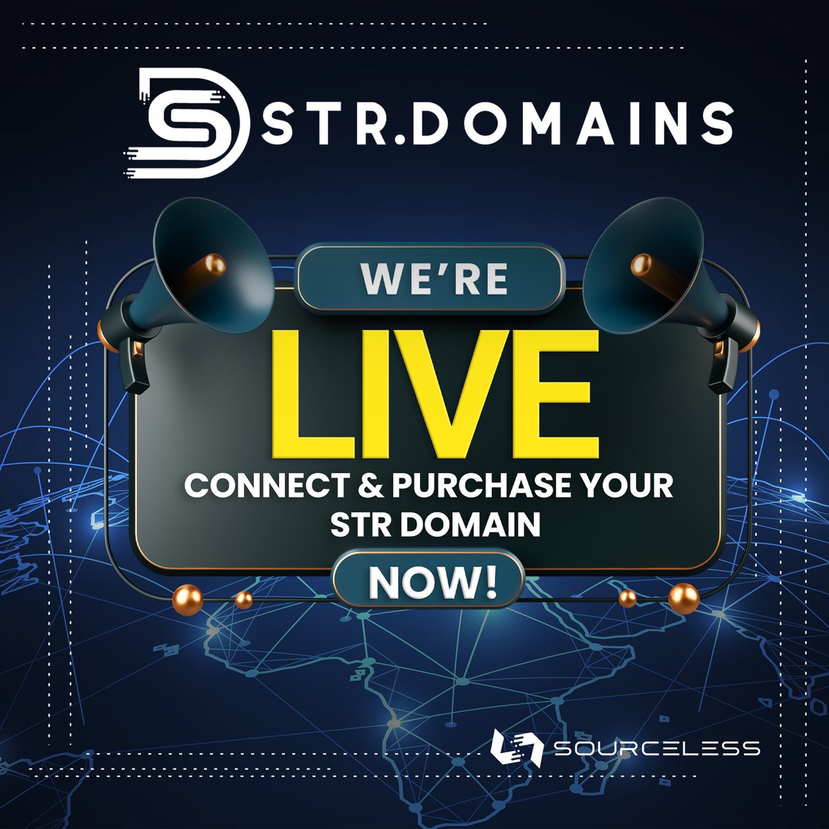 🎉 We're thrilled to announce that the STR Domains platform is now LIVE!  📷 

This marks a monumental step towards the new era of #Web3, and we invite you to be part of the revolution.

Connect &amp; Purchase Your #STRDomain Now!  

Visit our platform: search.str.domains