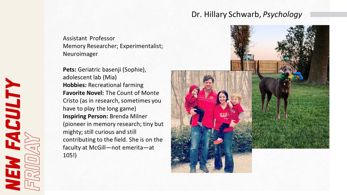 For #NewFacultyFriday, it's Dr. Hillary Schwarb! Find out more at go.unl.edu/r2wi @unlcas