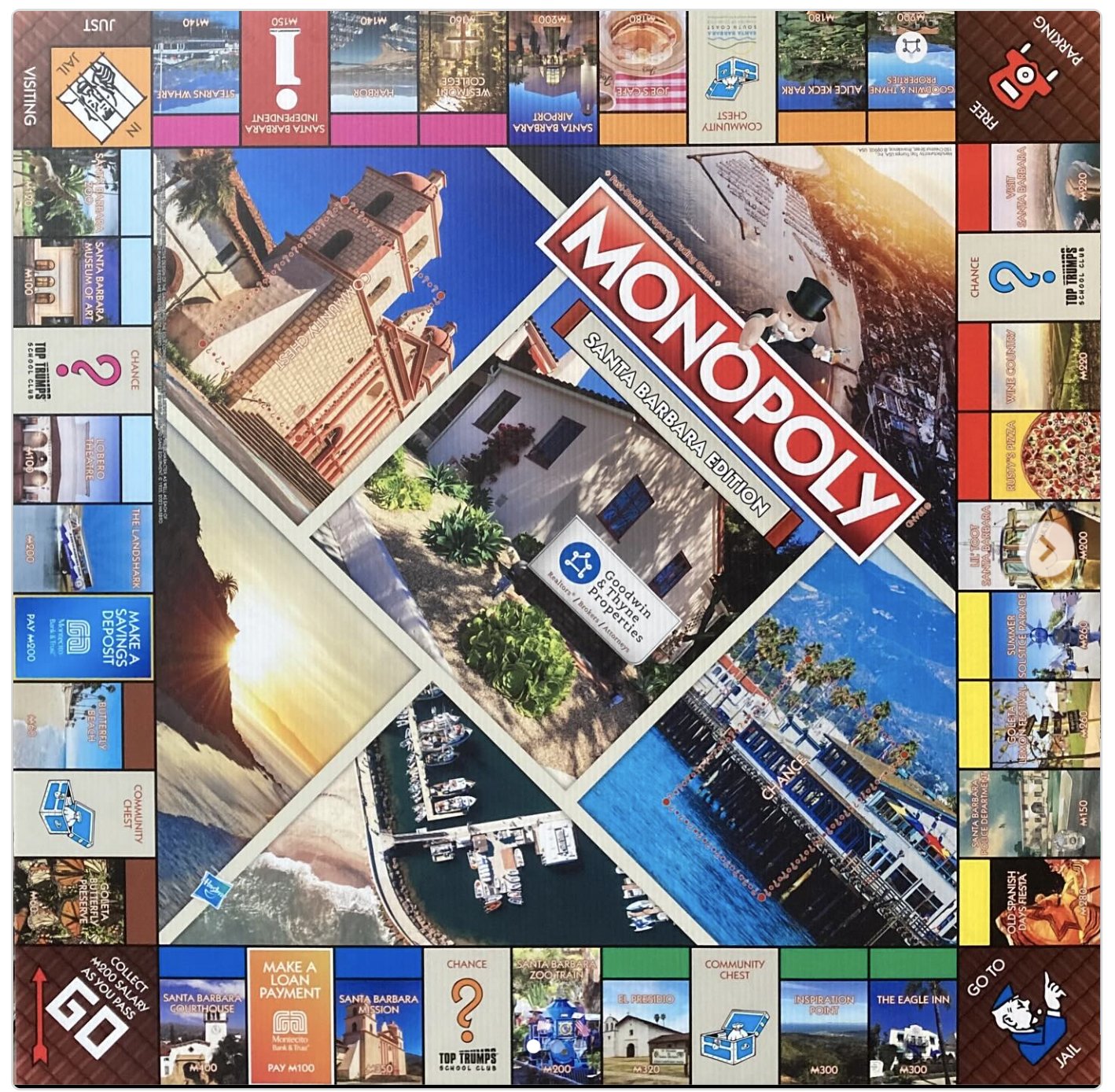 Santa Barbara Edition Monopoly Board Game