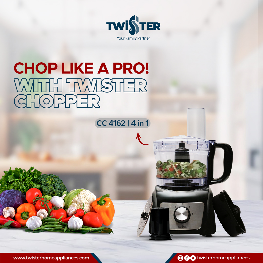 Unleash Twister Electric Chopper For Kitchen Vegetable Chopper