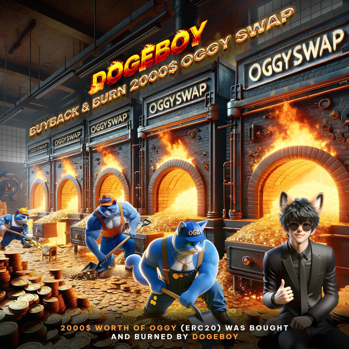 #DOGB (@DOGEBOY2023) is NOW Listed on OggySwap.

OggySwap powered by @OggyInuLTD.
@DogeBoy2023 - We are very happy to list $DOGB on the 'automatic burner' OGGYSWAP.

DogeBoy (@DogeBoy2023) l A meme token created to restore faith in cryptocurrency for those who have fallen victim