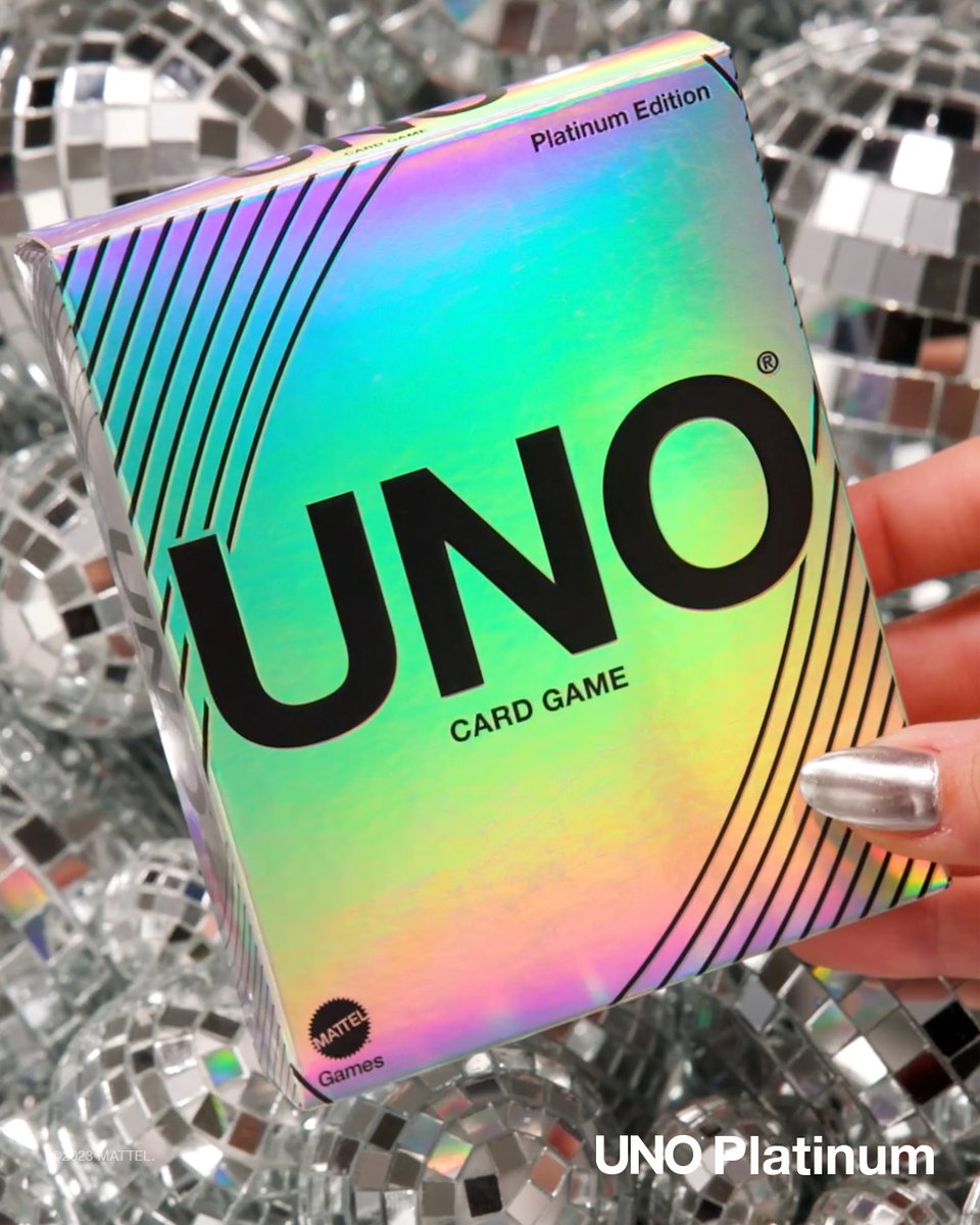 House of (UNO) Platinum. 🪩 Add a little shimmer and shine to game night.