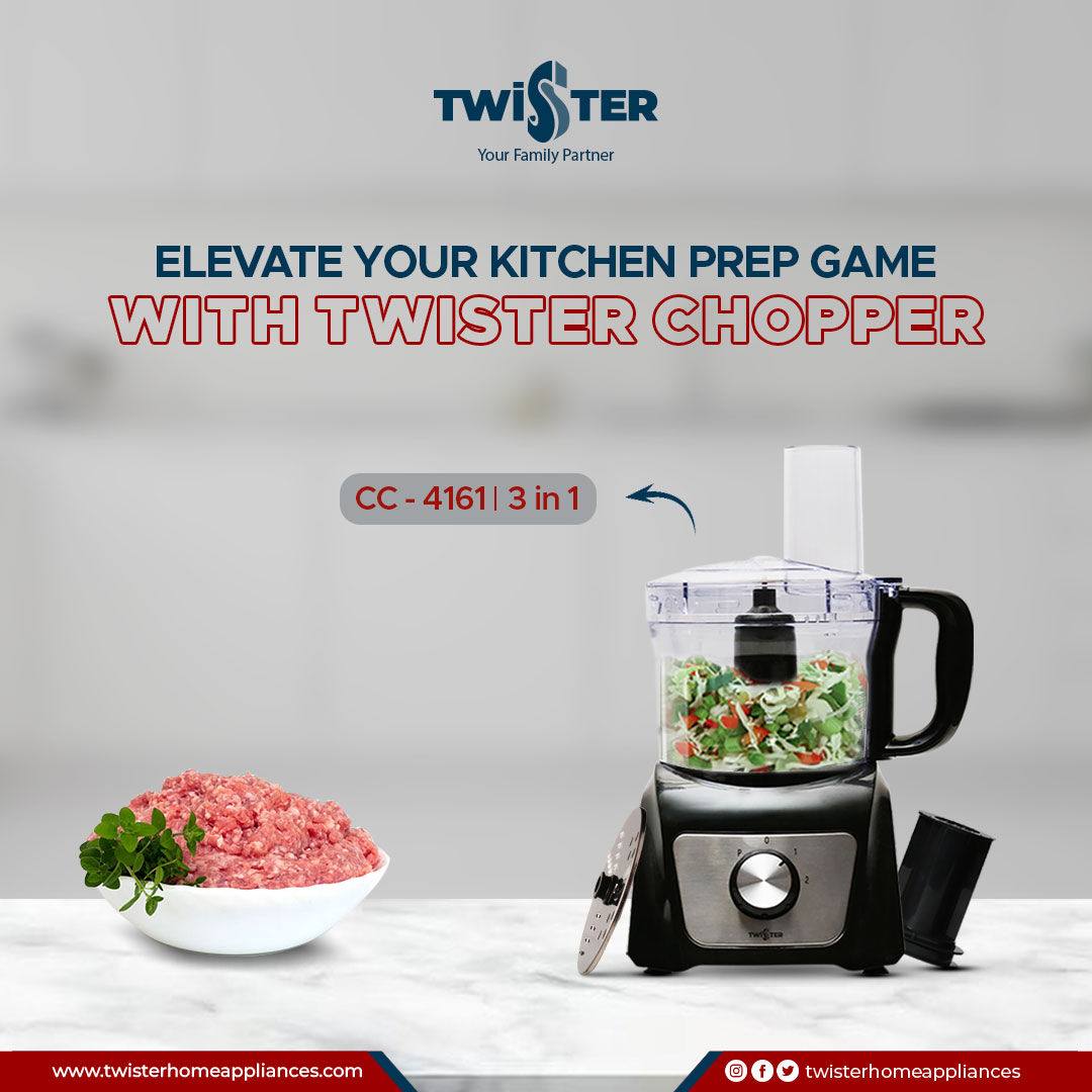 Unleash Twister Electric Chopper For Kitchen Vegetable Chopper