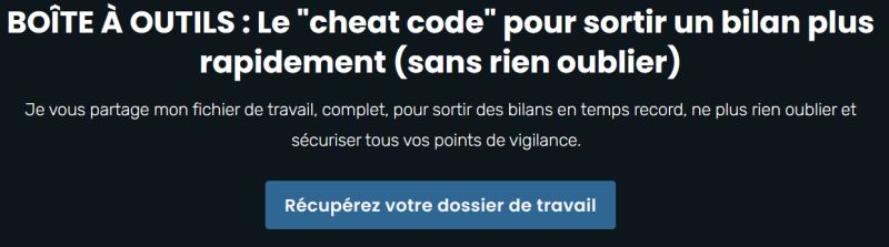 IdelcadiCamelia's tweet image. Je vous partage mon &quot;cheat code&quot; pour sortir vos bilans 3x plus vite ! 🚀

Commentez &quot;Intéressé(e)&quot; et je vous l&apos;enverrai en privé !

#Compta #Comptabilité #Expertcomptable #Cabinet #Comptable #Astuce #OEC