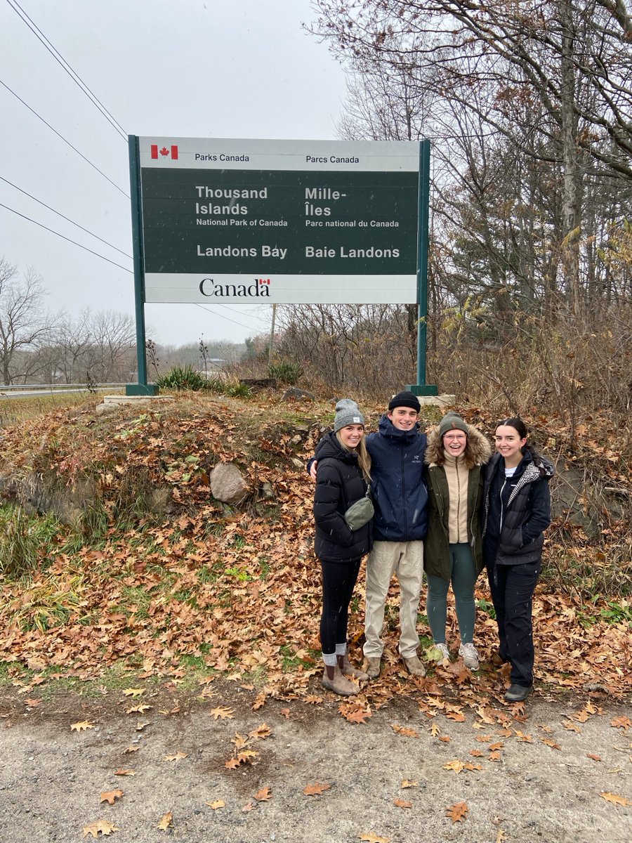 Students in ENSC430 have been working with <a href="/ParksCanada/">Parks Canada</a> <a href="/TINationalPark/">Thousand Islands National Park, Parks Canada</a> to study aspects of the 1000 Islands ecosystem. The group studying invasive species got their feet dirty at #LandonsBay last week!