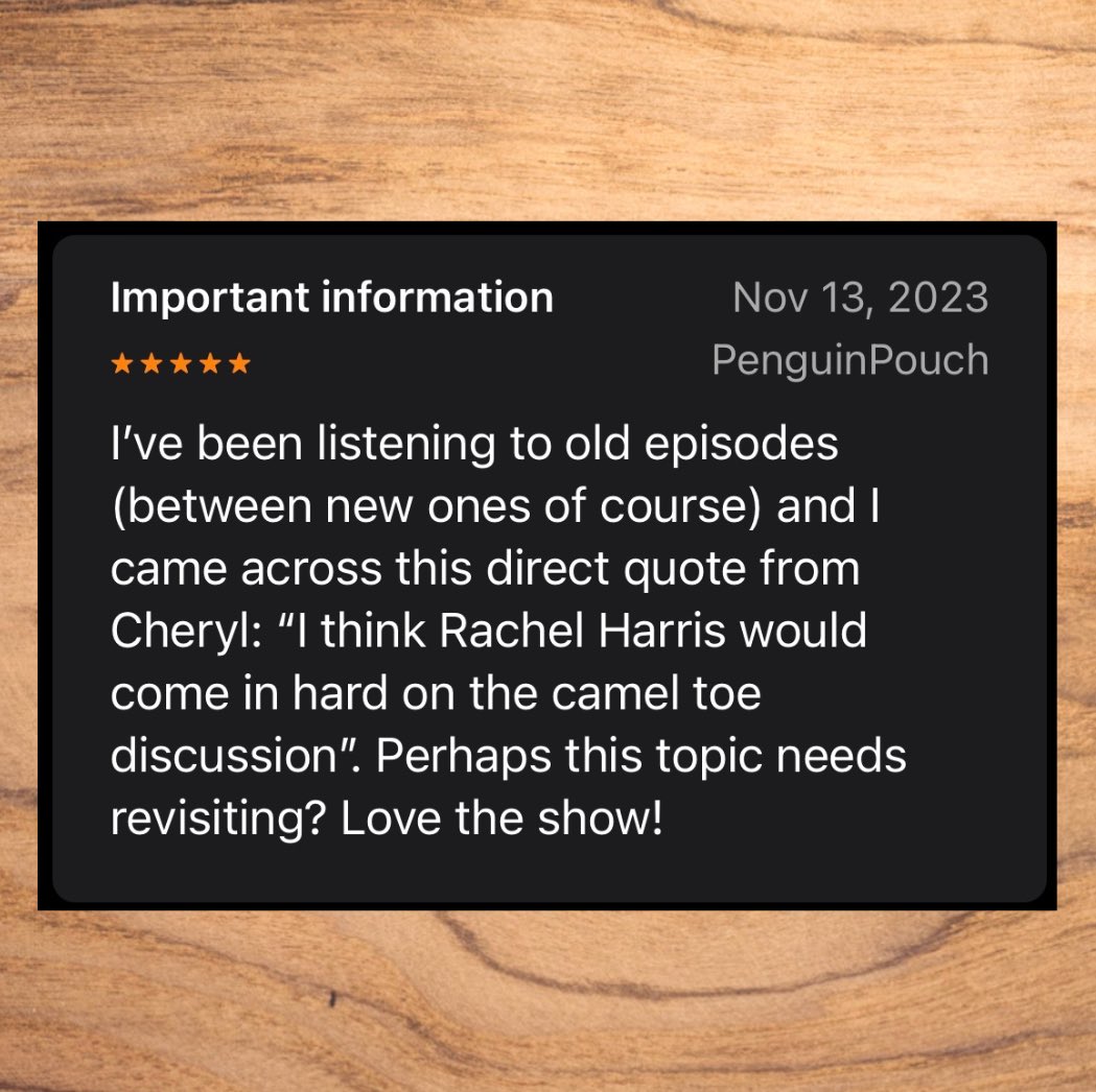 A topic we don’t talk about enough.

#reviewoftheweek #truestory