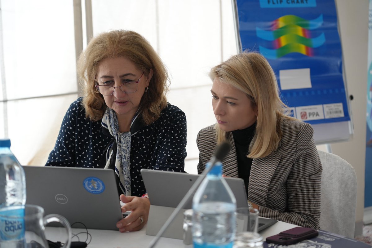 AnastasiaBugnon's tweet photo. Pleased to be in #WHOTajikistan this week facilitating discussion on data, monitoring and #DeliveryForImpact. Routines centered around data are crucial for problem solving and course-correcting, aligning partners’ effort for it, therefore, crucial. #DeliveryInAction https://t.co/4fUUguTlKz