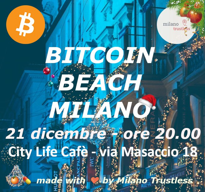 bboyem16's tweet photo. 1/5 Natale con Bitcoin!
🎄Sotto le feste fatti un regalo speciale: impara come accettare ₿itcoin nel tuo negozio, locale o attività🎄

🎅🏻 Conferma la tua presenza a questo link: https://t.co/A03MPfTBol 🎅🏻 https://t.co/JFQ7s2nnQq