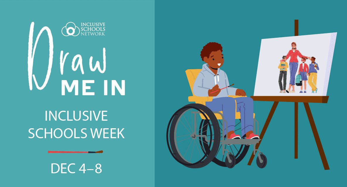 EmilyEQuinlan's tweet photo. FCPS celebrates Inclusive Schools Week to increase the #Inclusion and #Belonging for all! Join us!
• December 4 - Hats Off to Inclusion
• December 5 - Tie Dye Tuesday 
• December 6 - Wacky Wednesday
• December 7 - Be Comfortable, Be You
• December 8 - School Colors Day https://t.co/f9eROJDQ5M