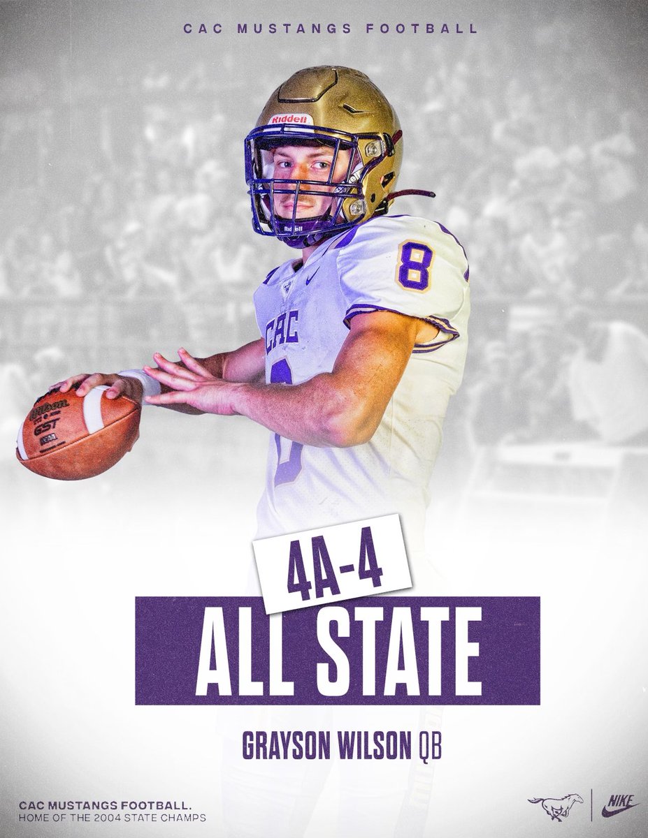 CAC_football's tweet photo. Congrats to our All State players! 

@_jacobhenry led the State in tackles

@graysonrwilson finished with 3,387 yards, 41 TD’s and 14 rushing TD’s! 

#faststangs #best https://t.co/CjyOIYURCn