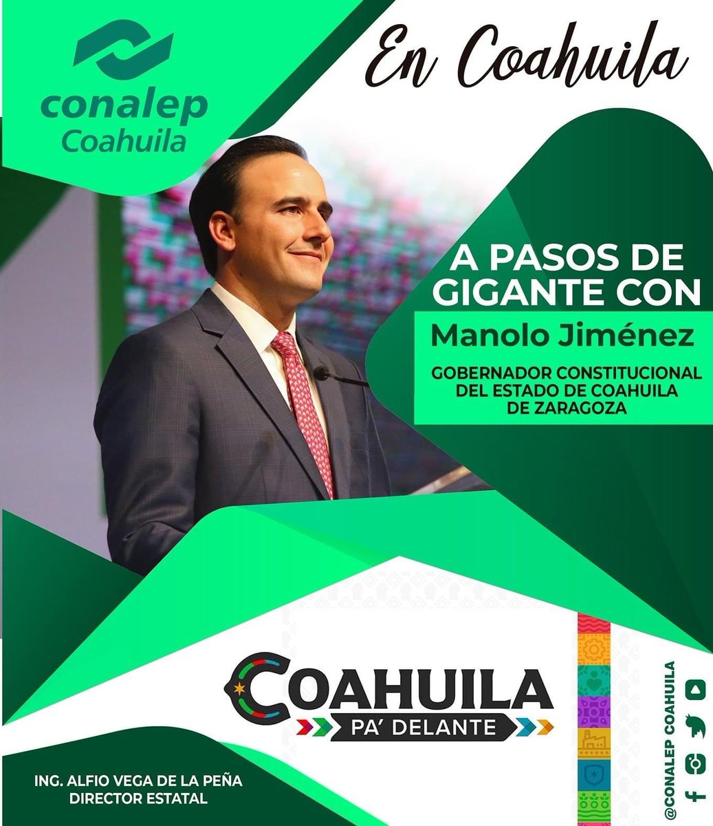 #CONALEP #Coahuila #apasosdegigante
<a href="/alfiovegap/">Alfio Vega</a> 
<a href="/manolojim/">Manolo Jiménez Salinas</a>