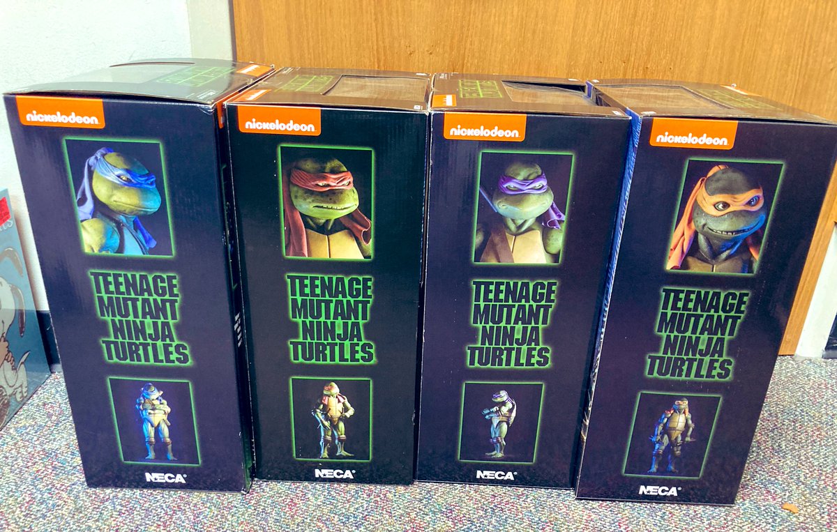 jeremiahpm's tweet photo. Hey collectors, anyone looking to buy a set of 1/4 scale NECA movie Turtles? I think I’m ready to part ways with them, because I’ve never taken them outta the box. It would help pay for my kids’ Christmas gifts. Cost + shipping #TMNT #CHC https://t.co/DeX4j9hHsV