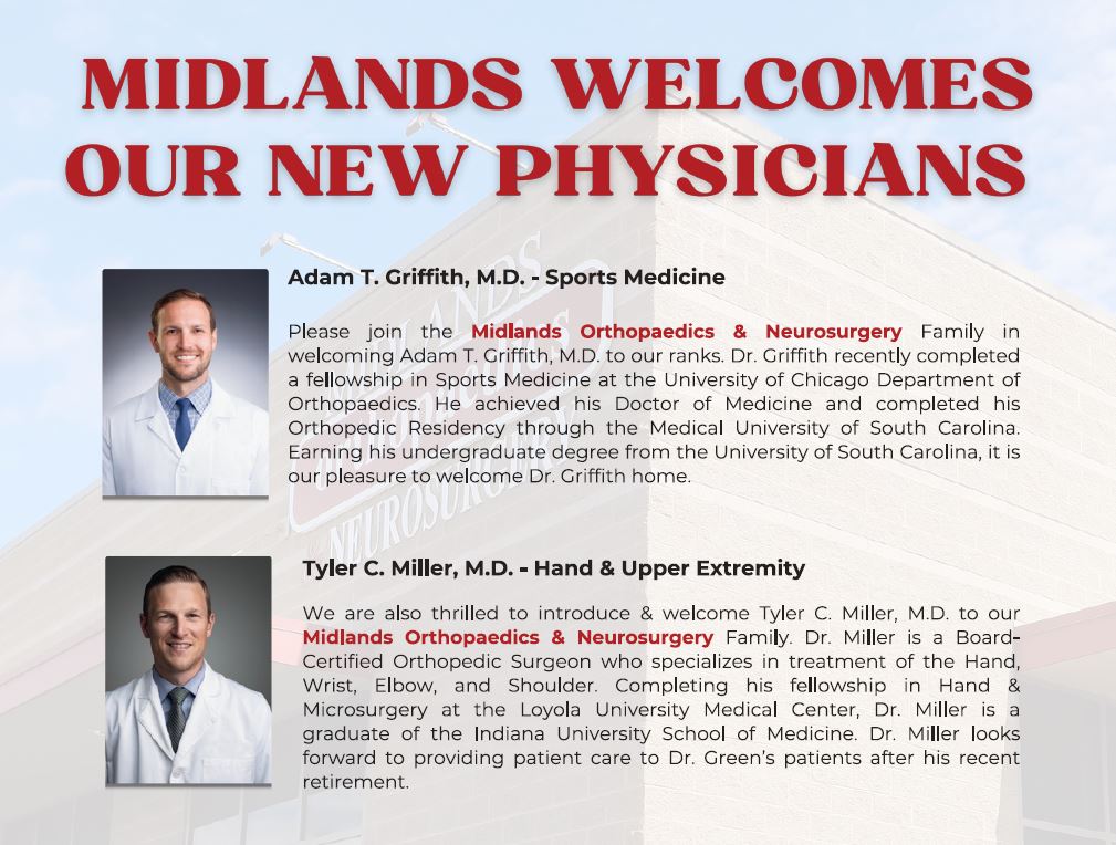 MidOrthoNeuro's tweet photo. Have you met our newest physicians yet?

We love watching the Midlands Orthpaedics &amp; Neurosurgery family grow! https://t.co/mNXwikoJq5