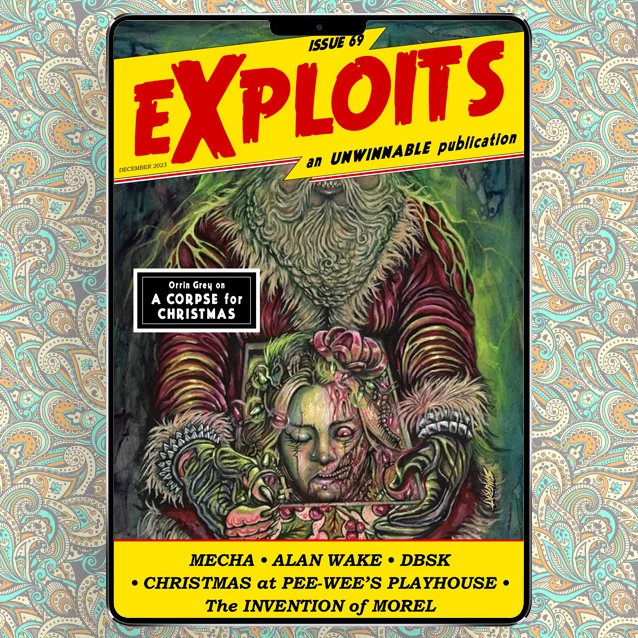 Get holly-jolly with December's Exploits, featuring subjects like A Corpse for Christmas and the most festive topic of all, mecha. Buy: bit.ly/2ogYRK6 Subscribe: bit.ly/1FjJGzq Sara Clemens on Pee-wee’s Playhouse Christmas Special: bit.ly/47ZMxyM