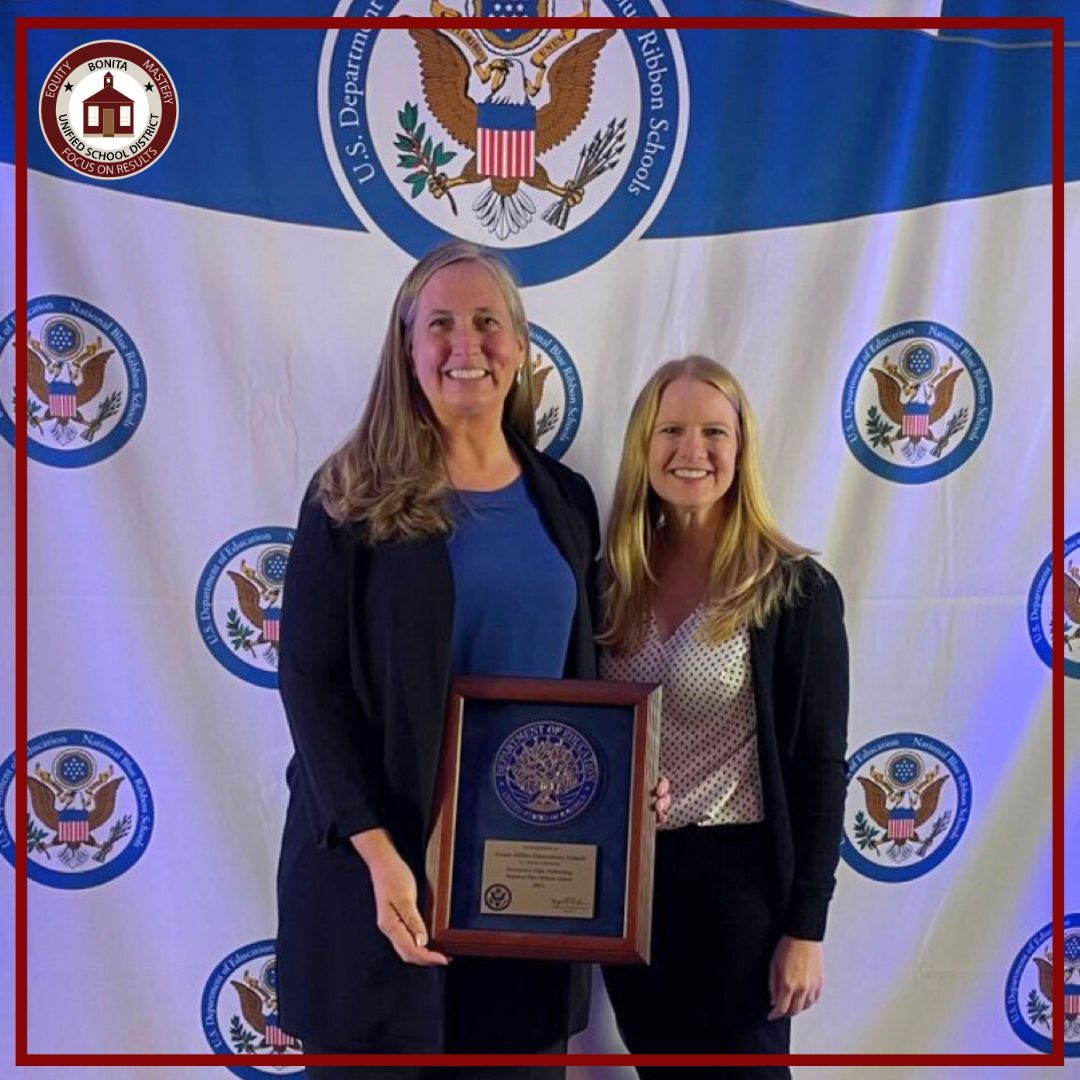 Principal Leslie Sandoval and @gracemillerlv officially received their National Blue Ribbon School Award during a Department of Education awards ceremony in Washington, D.C. earlier this month! We are incredibly proud to have two National Blue Ribbon Schools in our district.