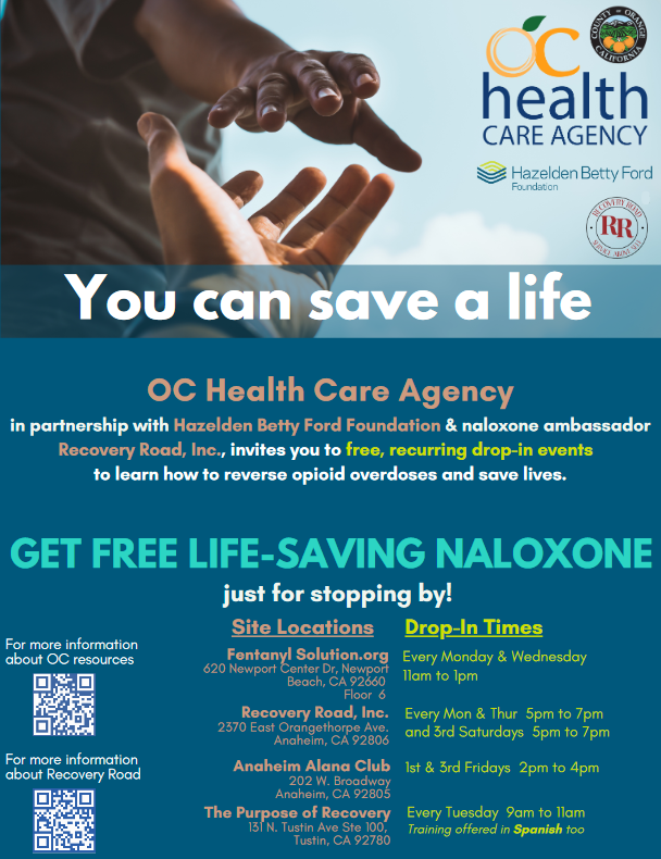 SafeRxOC's tweet photo. Get Free Life-Saving Naloxone! https://t.co/6khILJG4TE