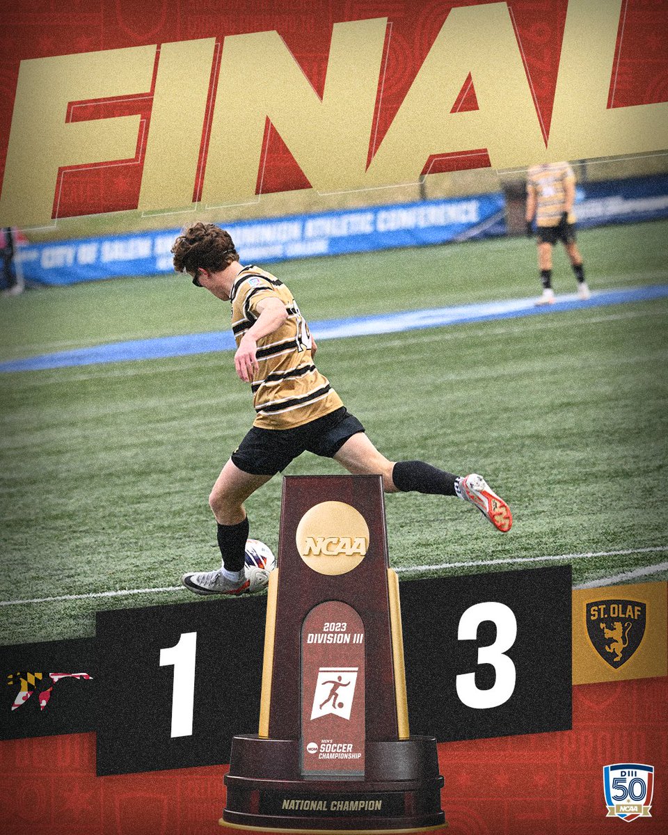 The Oles of <a href="/StOlafAthletics/">St. Olaf Athletics</a> are headed to their first National Championship game in program history with a 3-1 win over <a href="/washcollsports/">Wash Coll Athletics</a> !

#D3Soc | #WhyD3