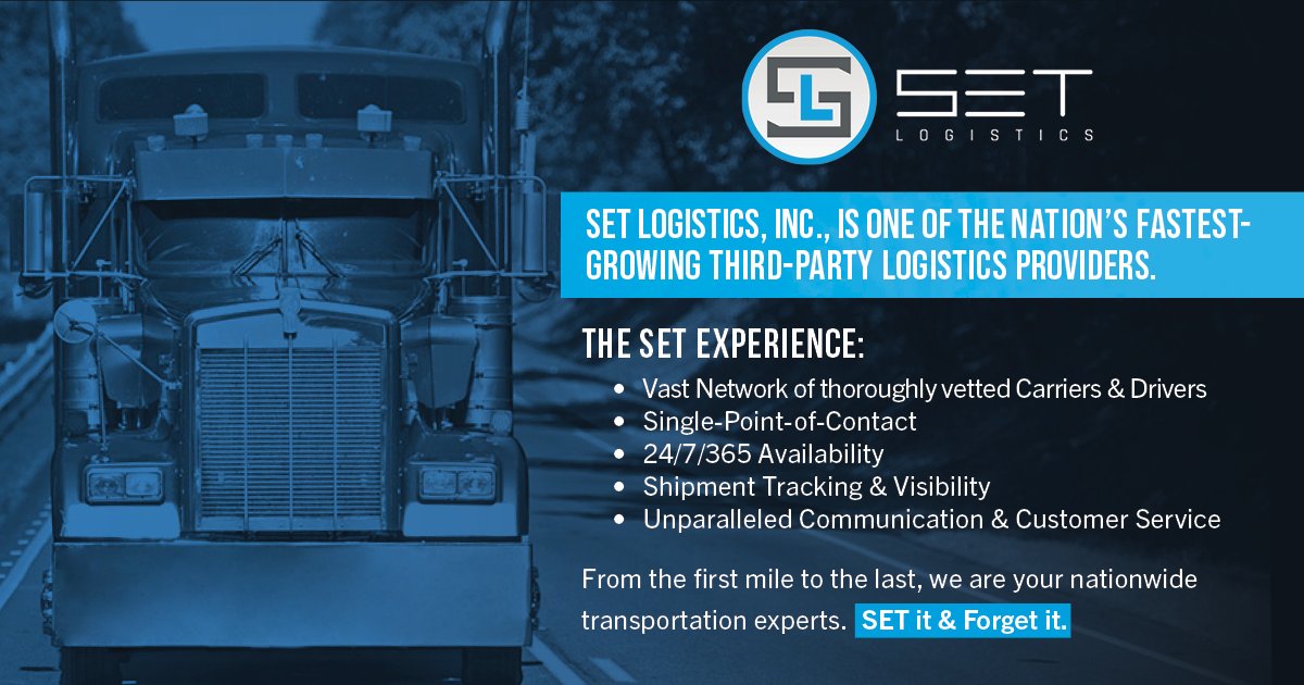 SET_Logistics's tweet image. SET it &amp;amp; Forget it!
#logistics #3PL #LogisticsSolutions #transportation