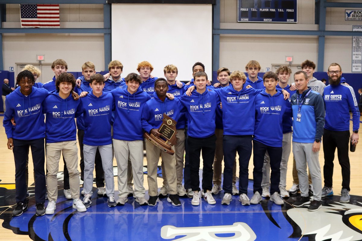 RockhurstHS's tweet photo. We closed out the week with a pep rally celebrating our fall sport success! This included District/Conference Championships in all 4 sports, State Titles in soccer (3-peat) and swim &amp; dive (4-peat), State Runner-Up in cross country, &amp; State Semifinal appearance in football.
(1/3) https://t.co/R0cEUkr78X