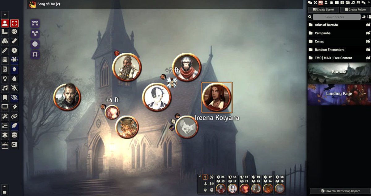 leandropug's tweet image. Sessão prontinha pro Curse of Strahd usando Pathfinder2e, que aliás está sendo uma experiência muito prazerosa. 

4a sessão e hoje é dia de funeral de Burgomestre, vai ser super tranquilo.

#pf2e #foundryvtt #rpgdemesa
