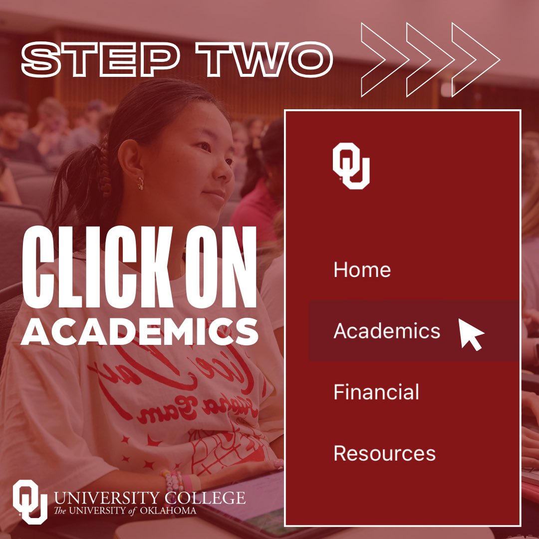 ou_asc's tweet photo. 🌟 Finals Week is quickly approaching! Do you know when your final exams are? Hint: they’re not at the same time as your normal class schedule! Follow these steps to view your finals week schedule: https://t.co/5frPjQx5WB