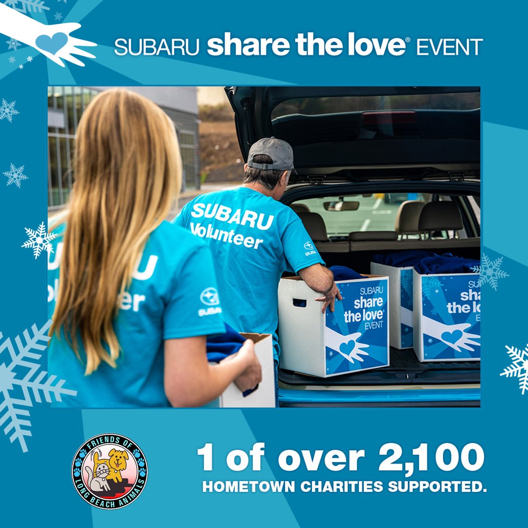 Timmons Subaru is proud to support Friends of Long Beach Animals during the 2023 Subaru #ShareTheLove Event. 💙  They are one of 2,100 hometown charities supported by Subaru retailers across the country.

#FOLBA #TimmonsSubaru #LongBeach

@friendsoflongbeachanimals